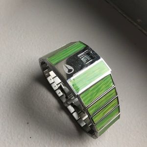 Nixon Rotolog Green Teak Wood Watch